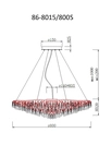 86-8015/800S Люстра d.80*h.32см, хром
