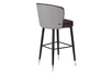 30C-309W SER Cтул барный велюр серо-коричневый с ч/б спинкой