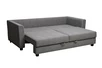Диван Marco трехместный раскладной, букле серый Flona SER+Buta SER