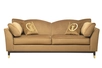 Диван Siena трехместный без механизма, велюр золотой Colt004