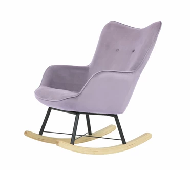 кресло-качалка Кресло-качалка Манго - Ножки бук-металл  фреш 16 лавандовый каркас  Бук