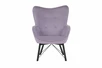 кресло Кресло Манго - Ножки металл  фреш 16 лавандовый каркас  Чёрный