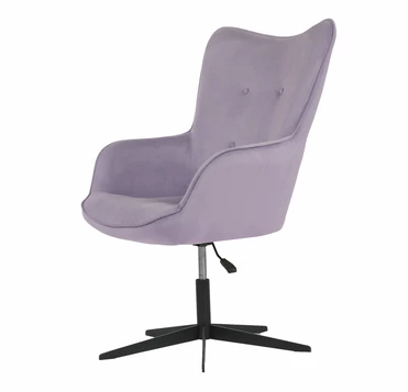 кресло Кресло Манго - Ножки Пятилучие  фреш 16 лавандовый каркас  Чёрный