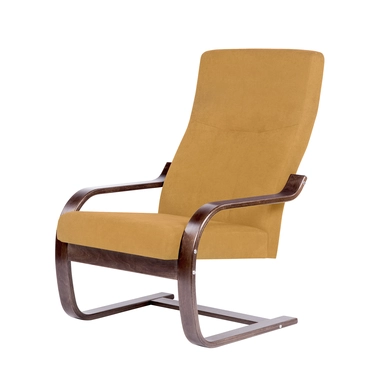 кресло Кристалл  фреш 23 охра каркас  Орех