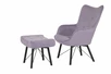 кресло Кресло Манго - Ножки металл  фреш 16 лавандовый каркас  Чёрный