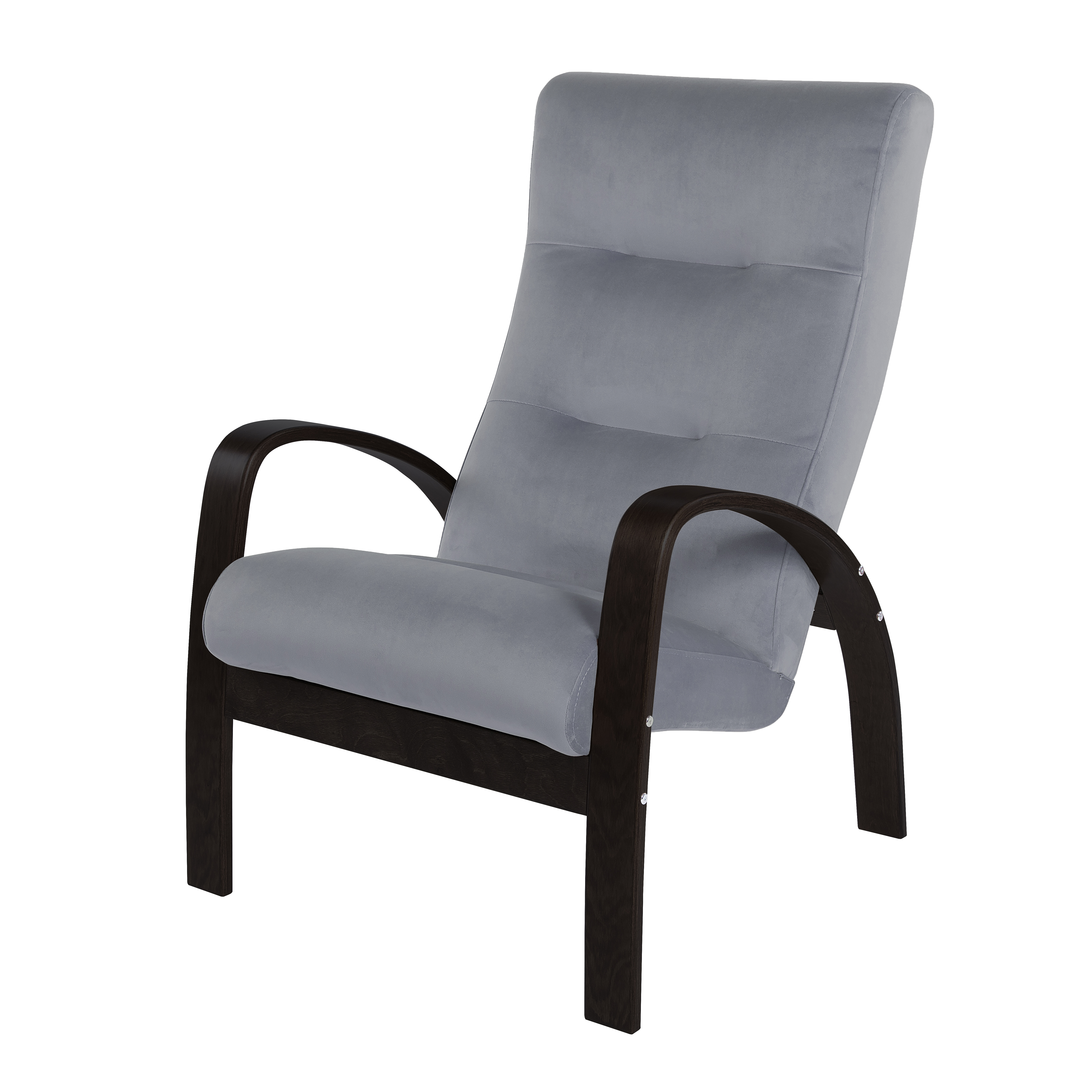 кресло Ладога  Фреш 12 светло-серый каркас  Венге структура