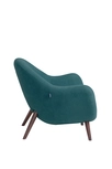 кресло Анхель  Бархат Зеленый каркас  Орех