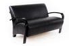 диван Балатон  Экокожа черный каркас  Венге структура