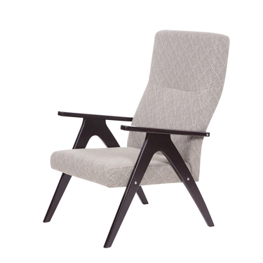 кресло Оскар  Лофт 01 серый каркас  Венге структура