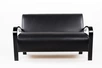 диван Балатон  Экокожа черный каркас  Венге структура