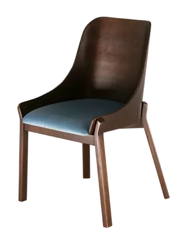 стул Моган  Голубой каркас  Венге структура