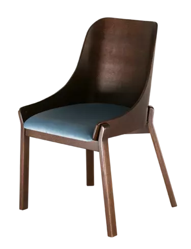 стул Моган  Голубой каркас  Венге структура