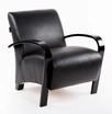 кресло Балатон  Экокожа черный каркас  Венге структура