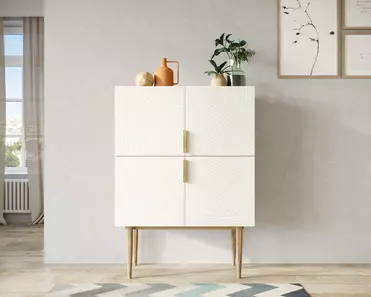 Малый комод с четырьмя дверками на высоких ножках "Line" LN13/GR1