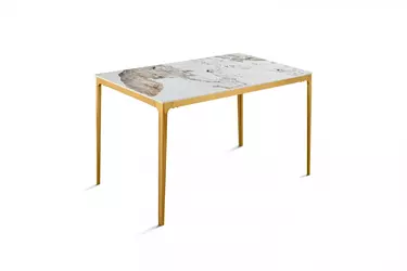 Стол обеденный Камео DT-3001B, 120х80х75 см, белый мрамор (Пандора)