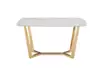 Стол обеденный Ланс DT-2852XS, 120х80х75 см, белый мрамор Статуарио/глянцевое золото