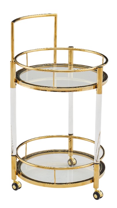 Столик сервировочный Моника ЕТ-221, 54х88 см, акрил/золото