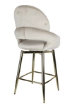 Стул барный Виола BS1376-BG-2, 55х46х105 см, бежевый/золото
