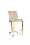 Стул барный Пресли BC-3024, бежевый/матовое золото