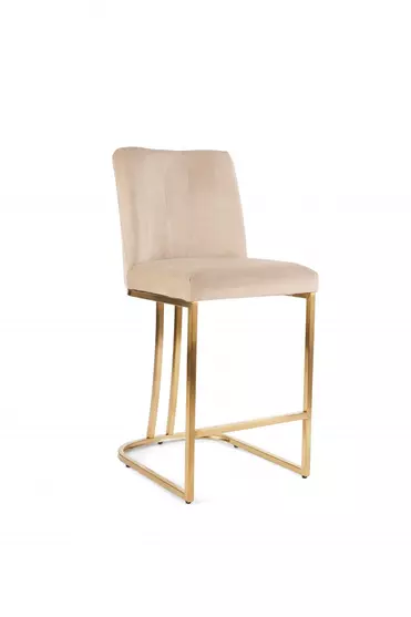 Стул барный Пресли BC-3024, бежевый/матовое золото