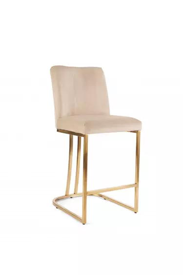 Стул барный Пресли BC-3024, бежевый/матовое золото