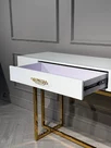 Стол-консоль Гарда-1 P-MJ-003, 120х40х76 см, белый/золото
