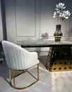 Стул обеденный Пандора Гранд MC883-BG-2 , молочный/глянцевое золото