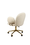 Кресло офисное Клауд-2 DR-1252-A-OF, 65х63х89, ткань букле белый/золотые ноги