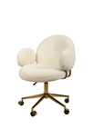 Кресло офисное Клауд-2 DR-1252-A-OF, 65х63х89, ткань букле белый/золотые ноги
