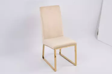 Стул обеденный Милан MC819-BG-2, 63х45х99, бежевый/глянцевое золото