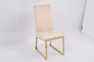 Стул обеденный Милан MC819-BG-2, 63х45х99, бежевый/глянцевое золото