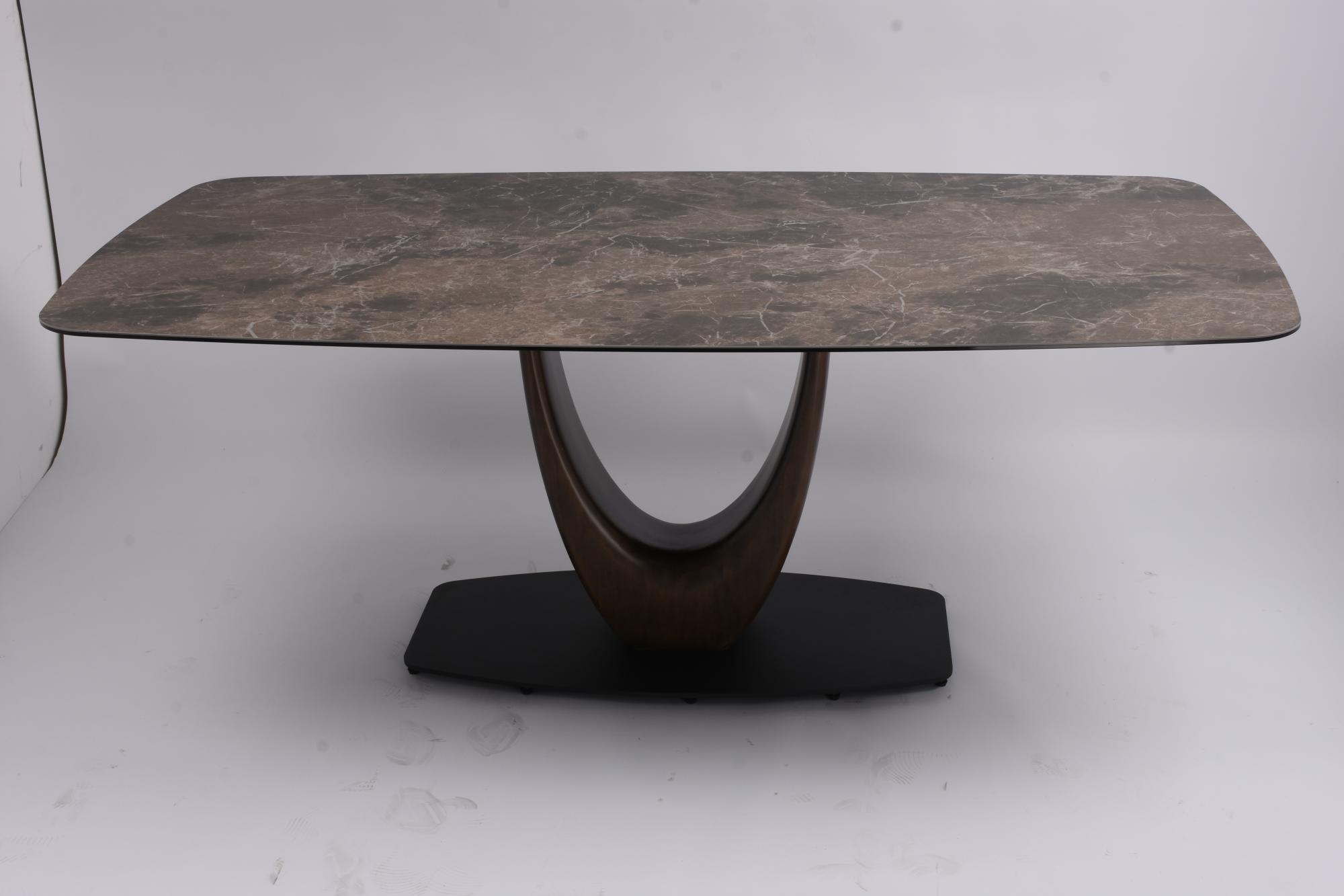 Стол обеденный Римини MC3020-200BR, 200х110х76 см, коричневая керамика