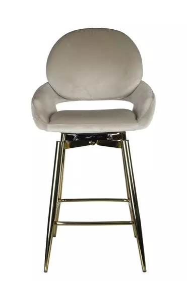Стул барный Виола BS1376-BG-2, 55х46х105 см, бежевый/золото
