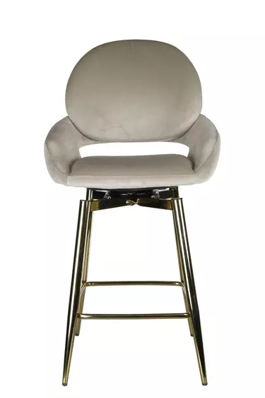 Стул барный Виола BS1376-BG-2, 55х46х105 см, бежевый/золото
