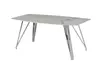 Стол обеденный Соар-2 F-1690,180х90х76 см, бело-серая керамика/хром серебро