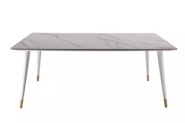 Стол обеденный Рио Гранд MC232-180WH, 180х90х76 см, белая керамика/золото