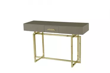 Стол-консоль Гарда P-MJ-003, 120х40х76 см, коричневый/золото