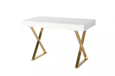 Стол-консоль Рокки MJ-001, 120х55х76 см, белый/золото