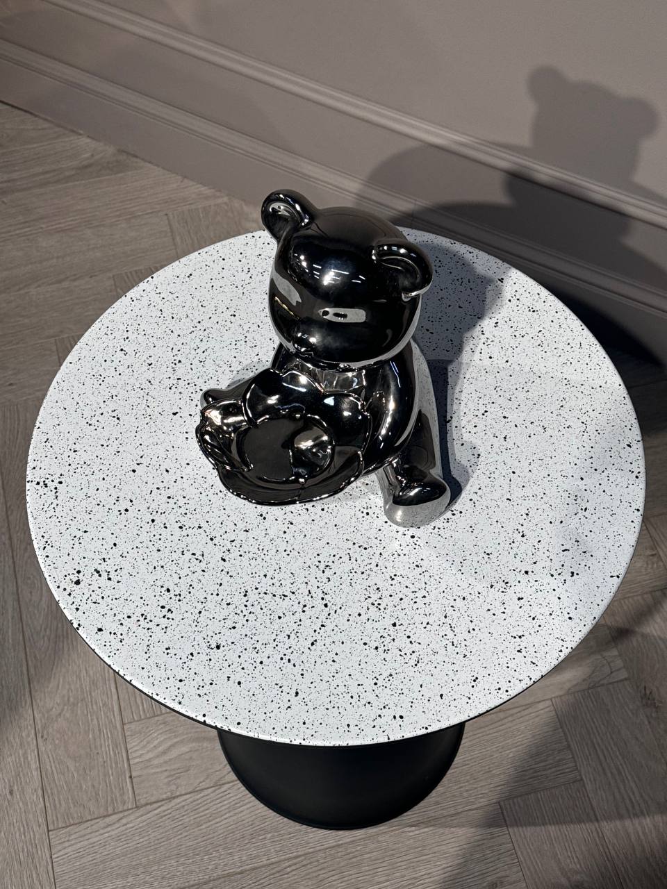 Статуэтка Медведь с подносом IST-067, 21х24 см, серебро