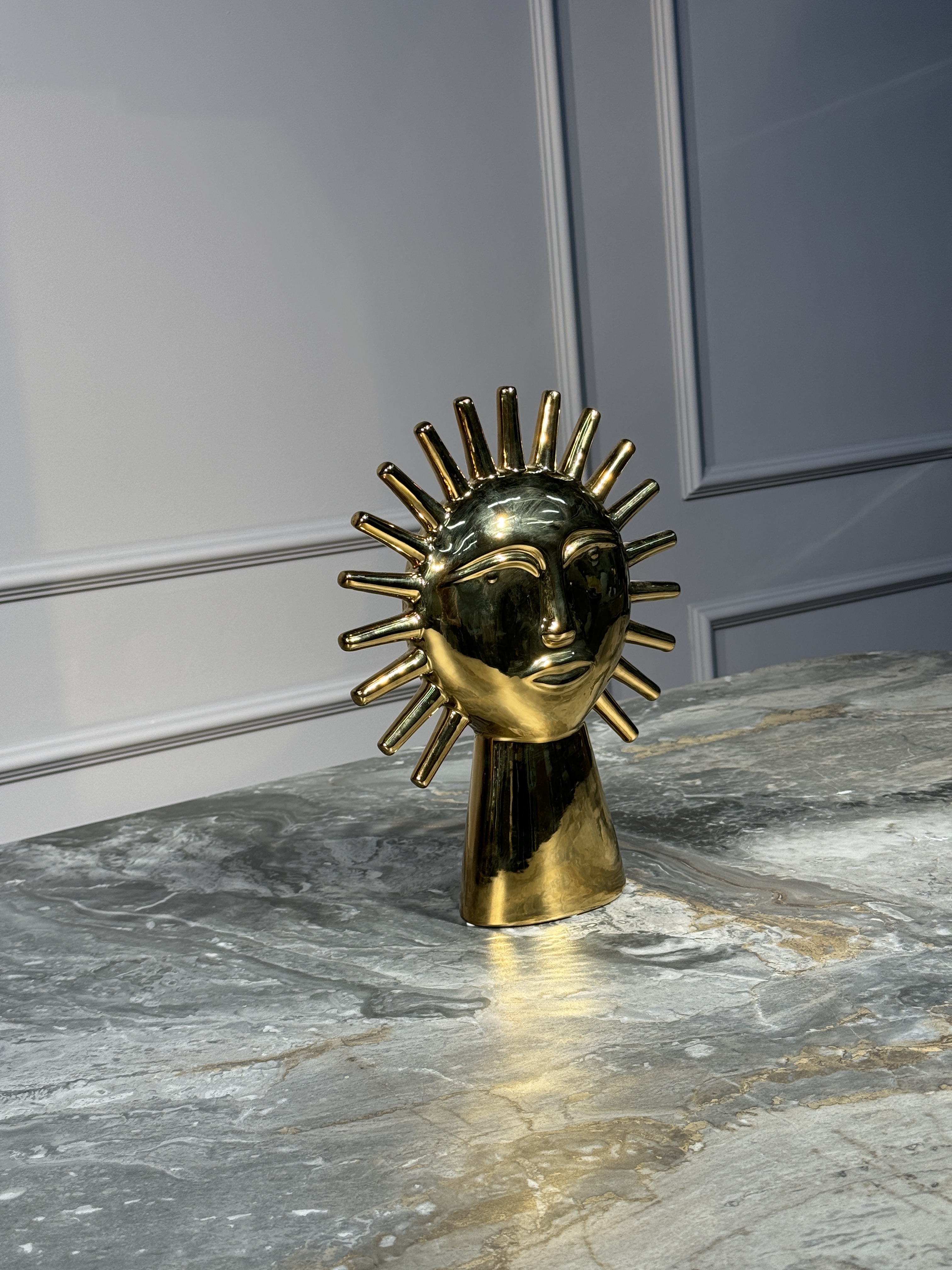 Статуэтка Солнце IST-084, 25х31 см, золотой глянцевый