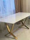 Стол обеденный Дориан DT-2853, 180х90х75 см, белый мрамор