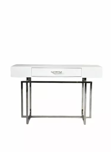 Стол-консоль Гарда-1 P-MJ-003, 120х40х76 см, белый/хром