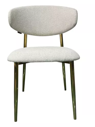 Стул обеденный Оскар ART2969-MK, молочный/глянцевое золото