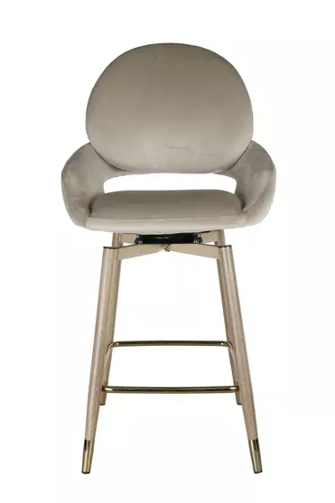 Стул барный Виола BS1376-BG-4, 55х46х105 см, бежевый/орех