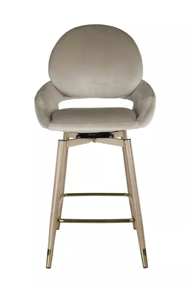 Стул барный Виола BS1376-BG-4, 55х46х105 см, бежевый/орех