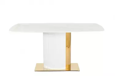 Стол обеденный Барнео BS1802-160GR, 160х90х76 см, светло-серый/золото