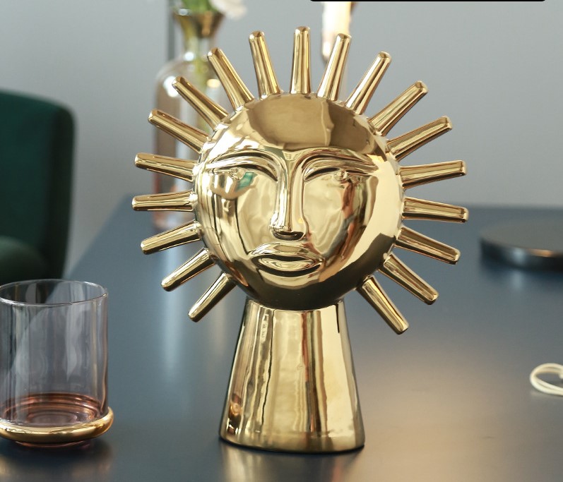 Статуэтка Солнце IST-084, 25х31 см, золотой глянцевый