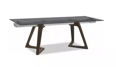 Стол обеденный раскладной Бостон Блэк MC-1772DT-S,160(240)х90х76см, затемненное стекло