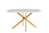 Стол обеденный Элис Рэк BS1803-140WT,140х80х76 см, белый/золото