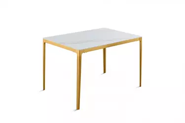 Стол обеденный Камео DT-3001S, 120х80х76 см, белый мрамор (Калаката)